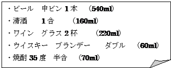 ����: �E�r�[���@���r��1�{�@�i540ml�j
�E�����@�@1���@�@�i160ml�j
�E���C���@�O���X2�t�@�@�i220ml�j
�E�E�C�X�L�[�@�u�����f�[�@�@�_�u���@�i60ml�j
�E�Ē�35�x�@�����@�i70ml�j
